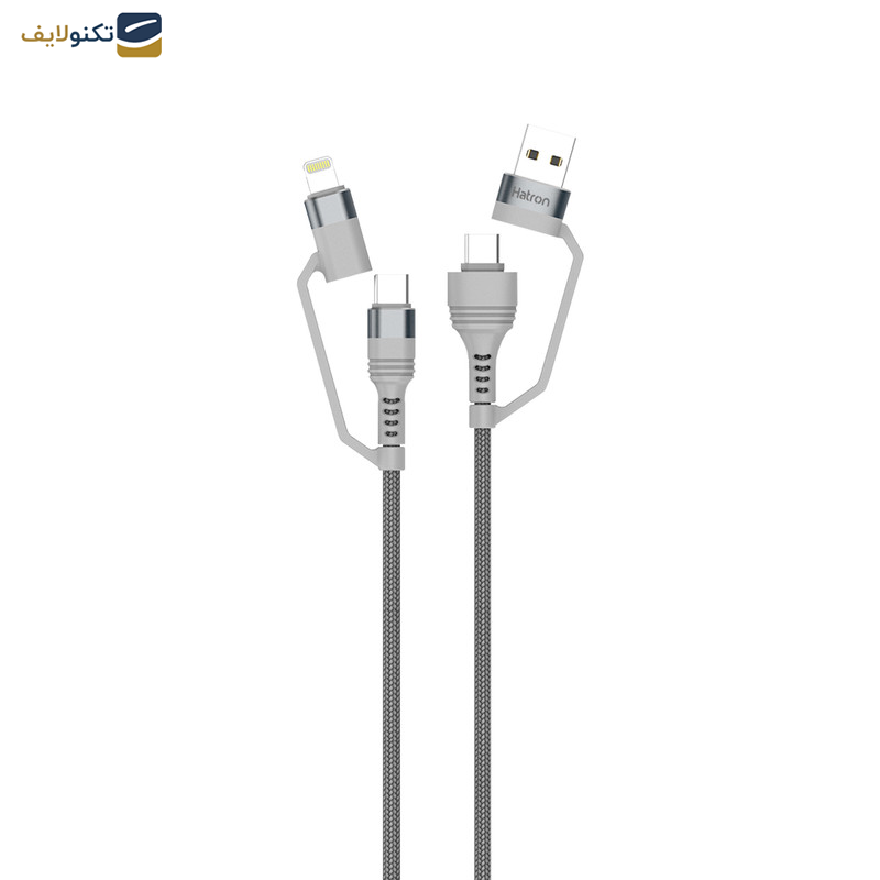 کابل تبدیل USB/USB-C به USB-C/لایتنینگ هترون مدل HC450P طول 1متر کابل تبدیل USB/USB-C به USB-C/لایتنینگ هترون مدل HC450P طول 1متر