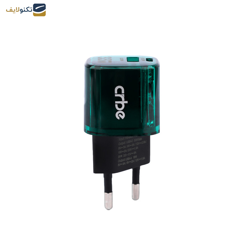 شارژر دیواری 33 وات کربی مدل CR-R102 GaN شارژر دیواری 33 وات کربی مدل CR-R102 GaN