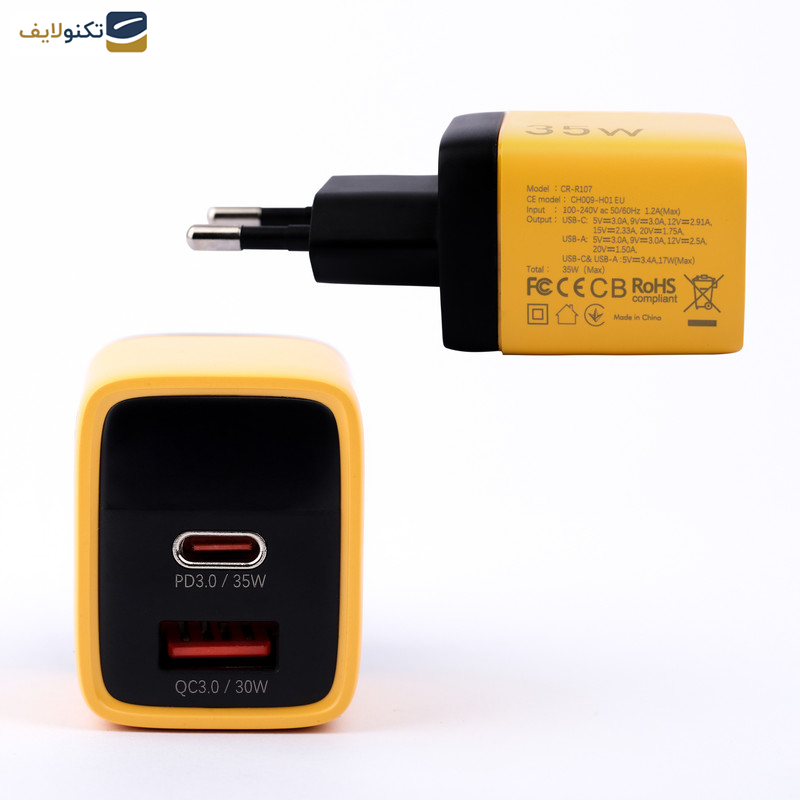 شارژر دیواری 35 وات کربی مدل CR-R107 شارژر دیواری 35 وات کربی مدل CR-R107