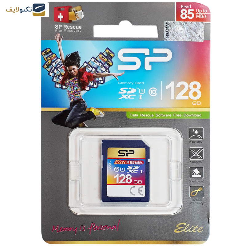 کارت حافظه SDXC سیلیکون پاور مدل Elite کلاس 10 استاندارد UHS-I U1 سرعت 85MBps ظرفیت 128 گیگابایت کارت حافظه SDXC سیلیکون پاور مدل Elite کلاس 10 استاندارد UHS-I U1 سرعت 85MBps ظرفیت 128 گیگابایت