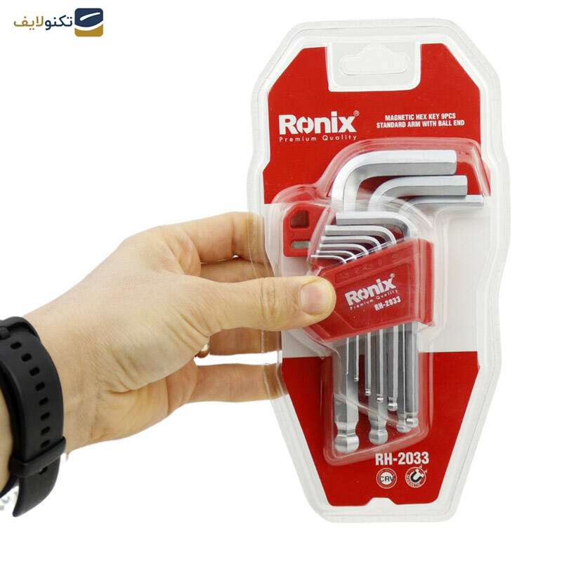 آچار آلن ستاره ای رونیکس مدل RH-2033 مجموعه 9 عددی آچار آلن ستاره ای رونیکس مدل RH-2033 مجموعه 9 عددی