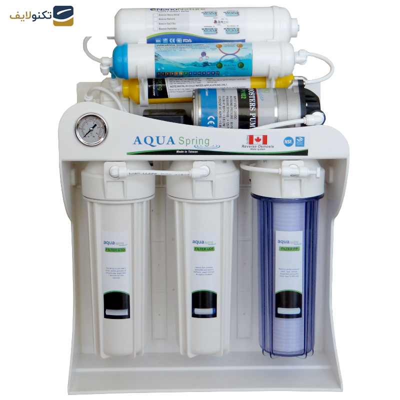 دستگاه تصفیه کننده آب آکوآ اسپرینگ مدل AQ-SF2400 به همراه فیلتر دستگاه تصفیه کننده آب بسته 4 عددی دستگاه تصفیه کننده آب آکوآ اسپرینگ مدل AQ-SF2400 به همراه فیلتر دستگاه تصفیه کننده آب بسته 4 عددی