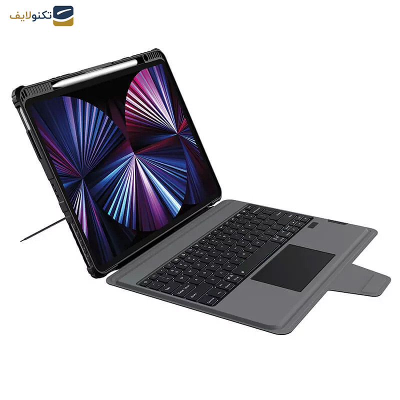 کیف کلاسوری کیبورد دار نیلکین مدل Bumper Combo Backlit Keyboard مناسب برای تبلت اپل iPad Air 13 2024 / iPad Pro 12.9 2022 / 2021 / 2020 کیف کلاسوری کیبورد دار نیلکین مدل Bumper Combo Backlit Keyboard مناسب برای تبلت اپل iPad Air 13 2024 / iPad Pro 12.9 2022 / 2021 / 2020