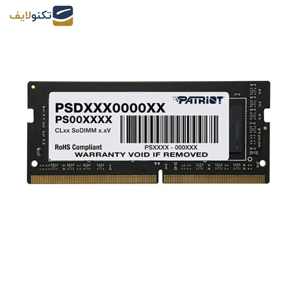 رم لپتاپ DDR4 تک کاناله 3200 مگاهرتز CL22 پاتریوت مدل SIGNATURE LINE ظرفیت 16 گیگابایت رم لپتاپ DDR4 تک کاناله 3200 مگاهرتز CL22 پاتریوت مدل SIGNATURE LINE ظرفیت 16 گیگابایت