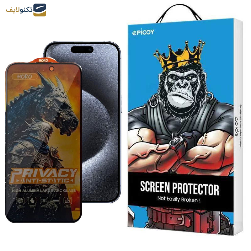 محافظ صفحه نمایش حریم شخصی اپیکوی مدل Knight Privacy مناسب برای گوشی موبایل اپل iPhone 15 Pro محافظ صفحه نمایش حریم شخصی اپیکوی مدل Knight Privacy مناسب برای گوشی موبایل اپل iPhone 15 Pro