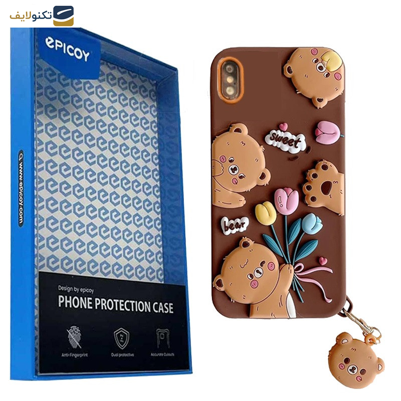 کاور اپیکوی مدل Chubby Bear مناسب برای گوشی موبایل اپل iPhone X/ XS به همراه آویز کاور اپیکوی مدل Chubby Bear مناسب برای گوشی موبایل اپل iPhone X/ XS به همراه آویز