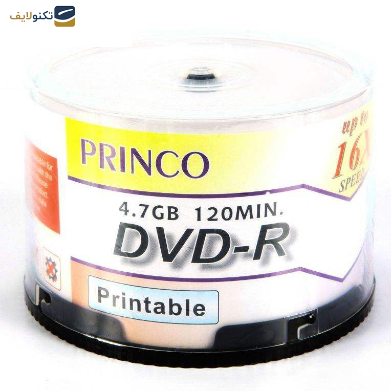 دی وی دی خام پرینکو پرینتیبل مدل DVD-R بسته 50 عددی دی وی دی خام پرینکو پرینتیبل مدل DVD-R بسته 50 عددی