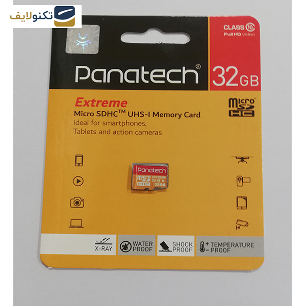 کارت حافظه microSDHC پاناتک مدل Extreme کلاس 10 استاندارد UHS-I U1 سرعت 30MBps ظرفیت 32 گیگابایت کارت حافظه microSDHC پاناتک مدل Extreme کلاس 10 استاندارد UHS-I U1 سرعت 30MBps ظرفیت 32 گیگابایت