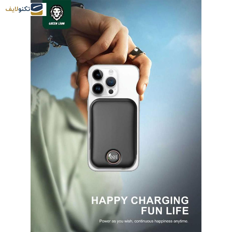 پاوربانک گرین لاین مدل  Monaco Magsafe 20w ظرفیت 20000 میلی آمپر ساعت پاوربانک گرین لاین مدل  Monaco Magsafe 20w ظرفیت 20000 میلی آمپر ساعت