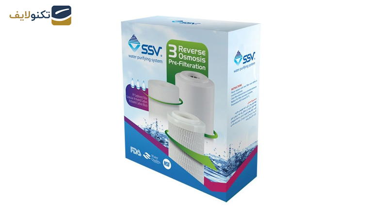 فیلتر دستگاه تصفیه آب اس اس وی مدل  آنتی باکتریال بسته 3 عددی فیلتر دستگاه تصفیه آب اس اس وی مدل  آنتی باکتریال بسته 3 عددی