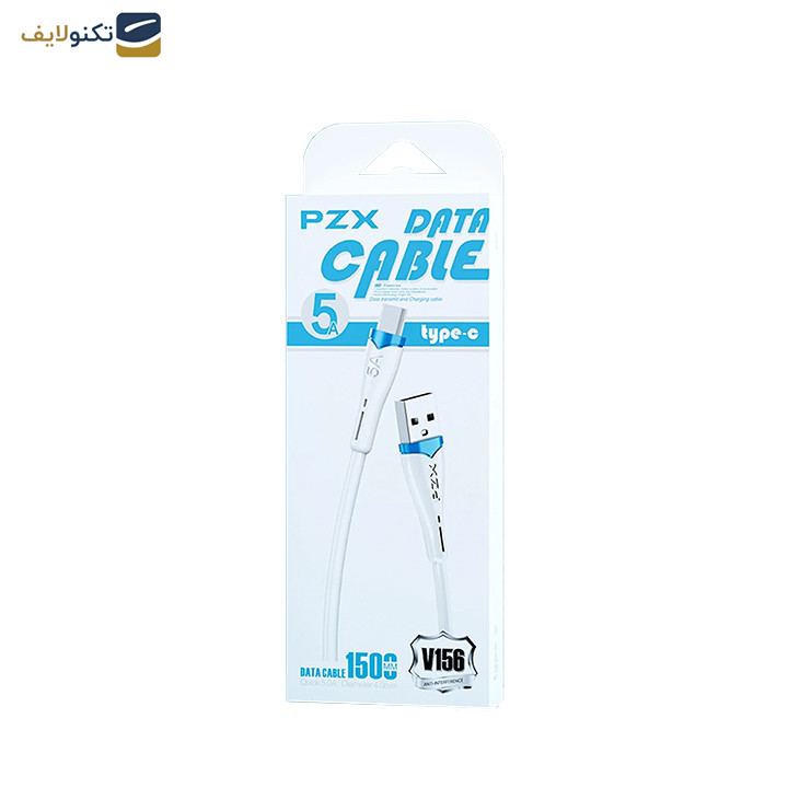 کابل تبدیل USB به usb-C پی زد ایکس مدل V156 طول 1.5 متر کابل تبدیل USB به usb-C پی زد ایکس مدل V156 طول 1.5 متر