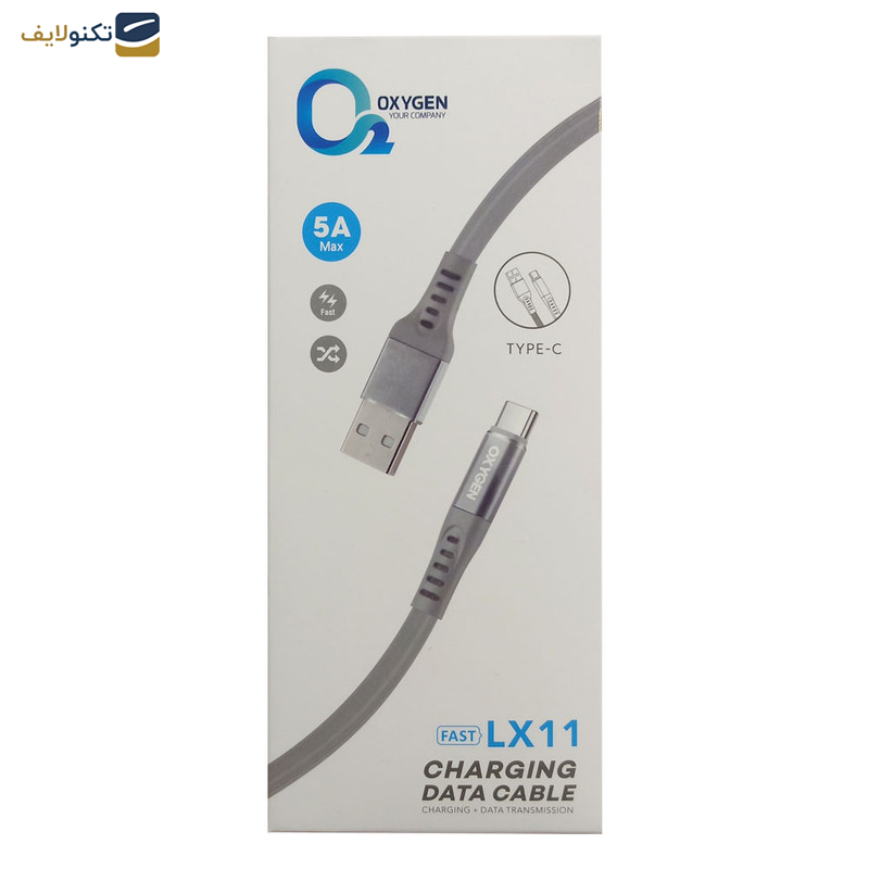 کابل تبدیل USB به USB-c اکسیژن مدل LX11 طول 1 متر کابل تبدیل USB به USB-c اکسیژن مدل LX11 طول 1 متر