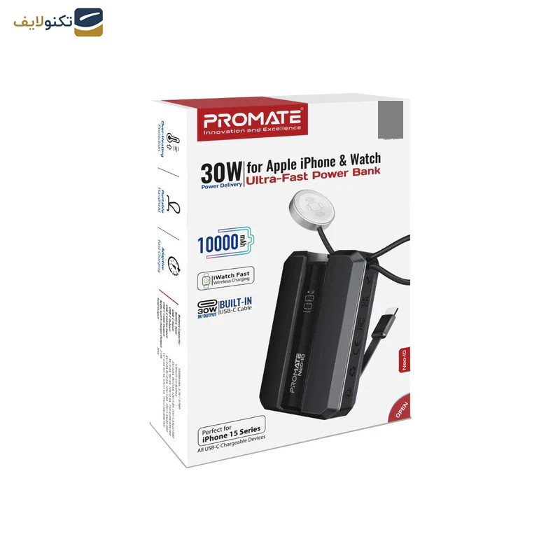 پاوربانک پرومیت مدل NEO-10.BLK ظرفیت 10000 میلیآمپرساعت پاوربانک پرومیت مدل NEO-10.BLK ظرفیت 10000 میلیآمپرساعت