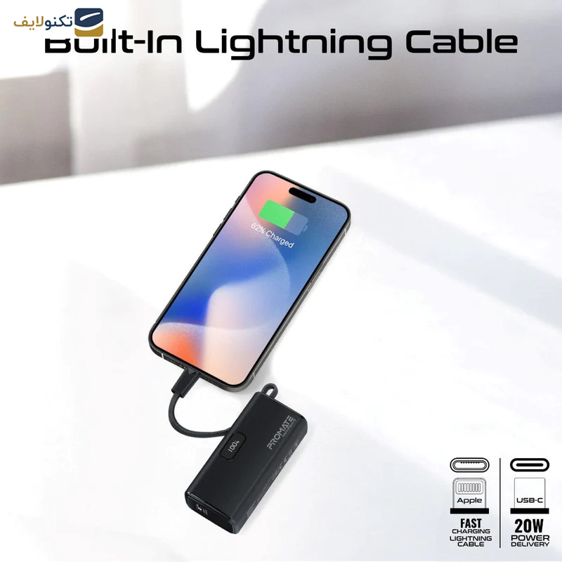 پاوربانک پرومیت مدل NANOPACK-5.BLK ظرفیت 5000 میلیآمپرساعت پاوربانک پرومیت مدل NANOPACK-5.BLK ظرفیت 5000 میلیآمپرساعت