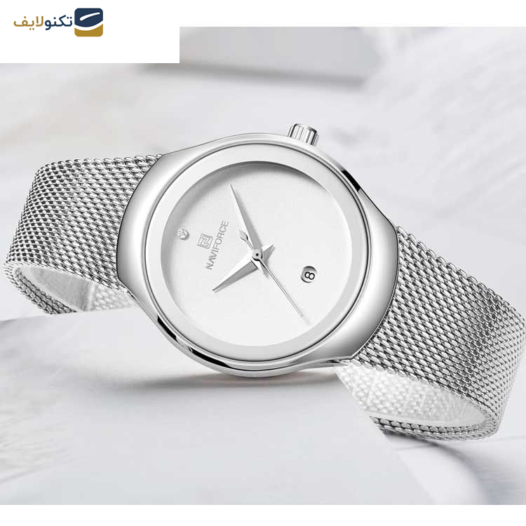 ساعت مچی عقربه ای زنانه نیوی فورس مدل NF5004-S-W ساعت مچی عقربه ای زنانه نیوی فورس مدل NF5004-S-W