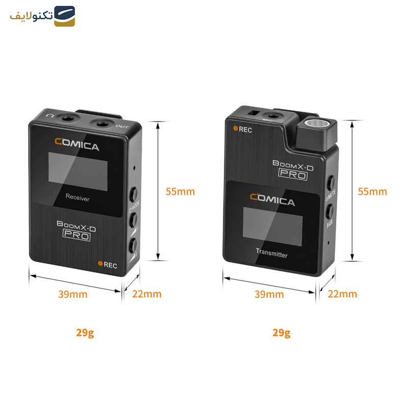 میکروفن بی سیم کامیکا مدل BoomX-D Pro D2 میکروفن بی سیم کامیکا مدل BoomX-D Pro D2