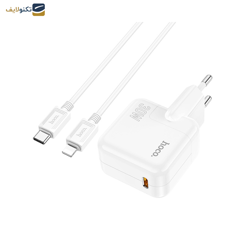 شارژر دیواری 30 وات هوکو مدل C112A PD به همراه کابل تبدیل لایتنینگ شارژر دیواری 30 وات هوکو مدل C112A PD به همراه کابل تبدیل لایتنینگ