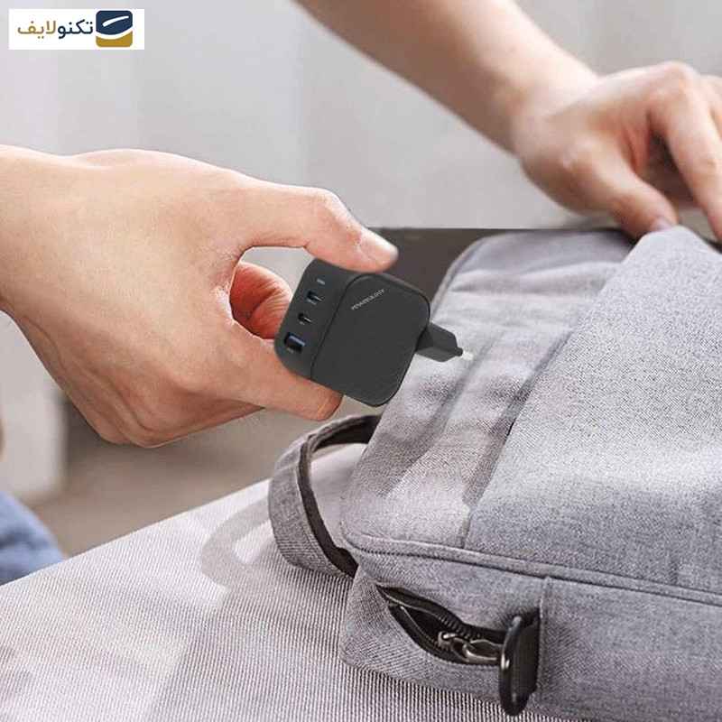 شارژر دیواری 65 وات پاورولوجی مدل GaN Ultimate-EU Dual PD Charger PWCUQC019 شارژر دیواری 65 وات پاورولوجی مدل GaN Ultimate-EU Dual PD Charger PWCUQC019