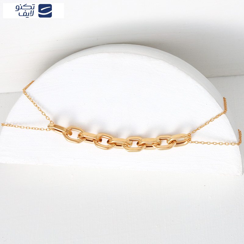 گردنبند ترکیبی طلا 18 عیار طرح زنجیر فلامینگو و هرمس گردنبند ترکیبی طلا 18 عیار طرح زنجیر فلامینگو و هرمس