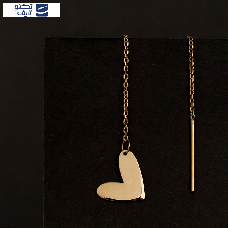 گوشواره بخیه ای طلا 18 عیار طرح قلب مینیمال گوشواره بخیه ای طلا 18 عیار طرح قلب مینیمال