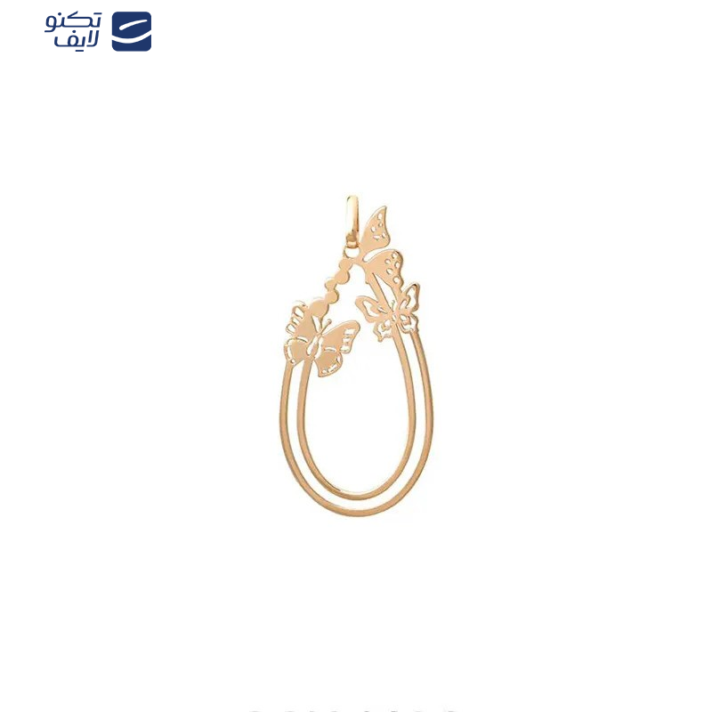 پلاک طلا 18عیار طرح پروانه و بیضی پلاک طلا 18عیار طرح پروانه و بیضی