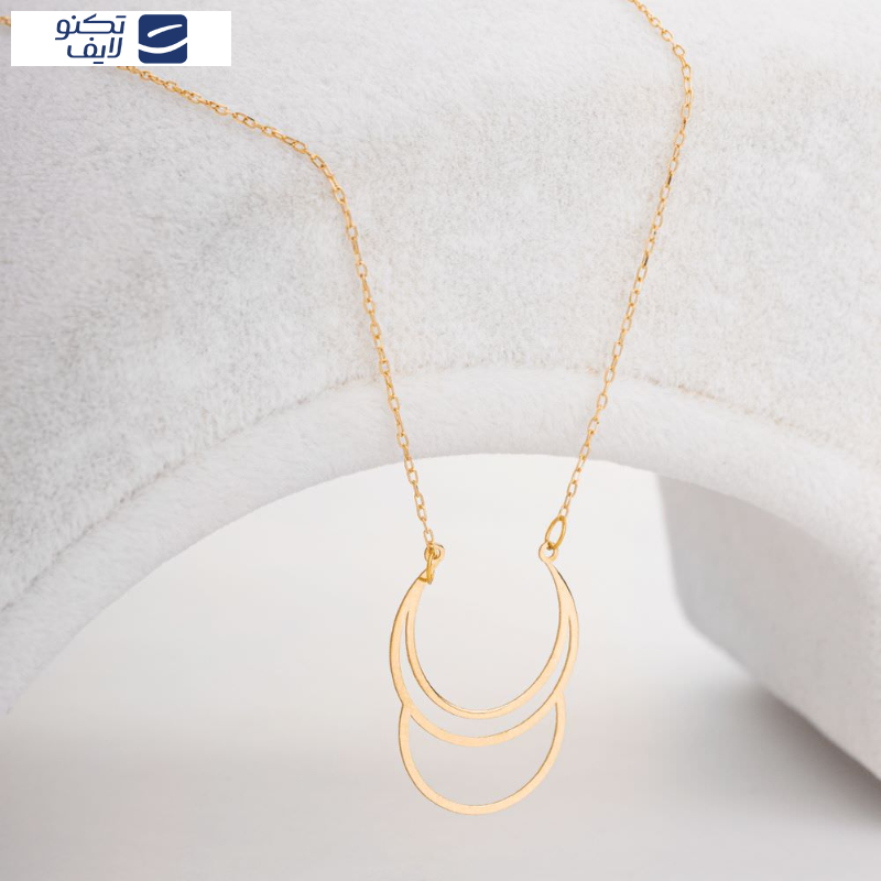 گردنبند طلا 18عیار  طرح ماه دوتایی گردنبند طلا 18عیار  طرح ماه دوتایی