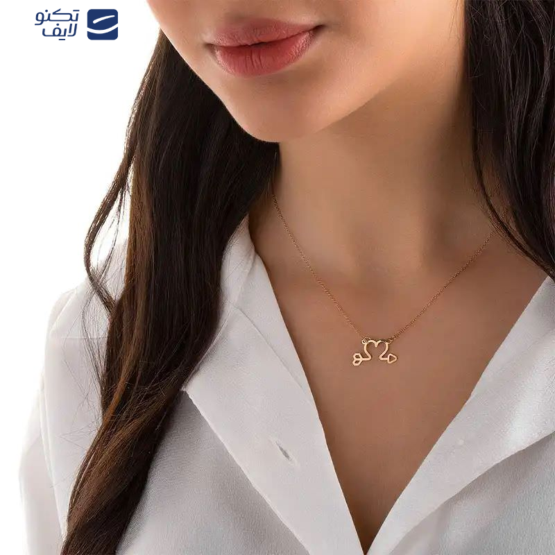 گردنبند طلا 18عیار  طرح قلب و تیر گردنبند طلا 18عیار  طرح قلب و تیر