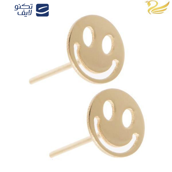 گوشواره طلا 18عیار   طرح ایموجی لبخند گوشواره طلا 18عیار   طرح ایموجی لبخند