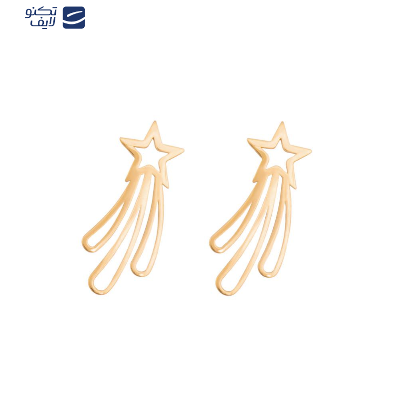 گوشواره میخی طلا 18عیار طرح ستاره دنباله دار گوشواره میخی طلا 18عیار طرح ستاره دنباله دار