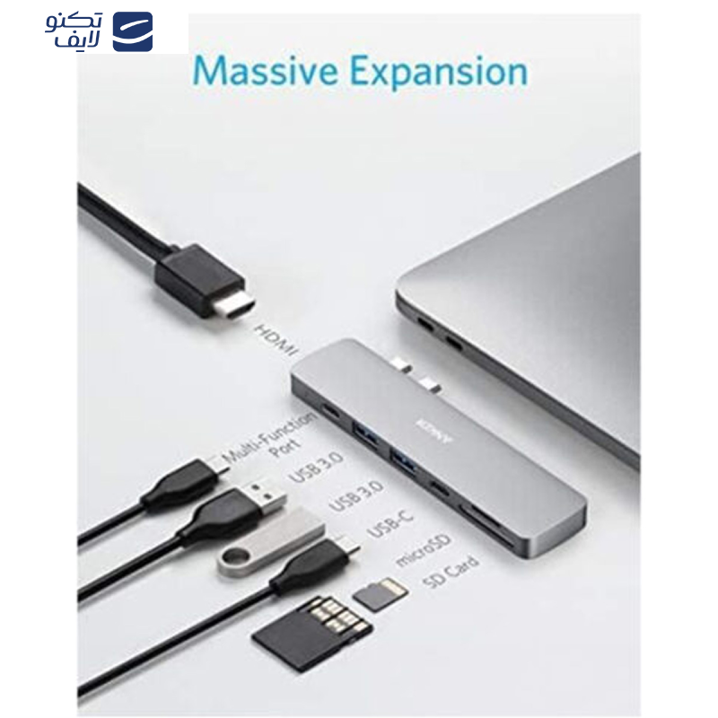 هاب 7 پورت USB-C انکر مدل A8371 7-in-2 for MacBook هاب 7 پورت USB-C انکر مدل A8371 7-in-2 for MacBook