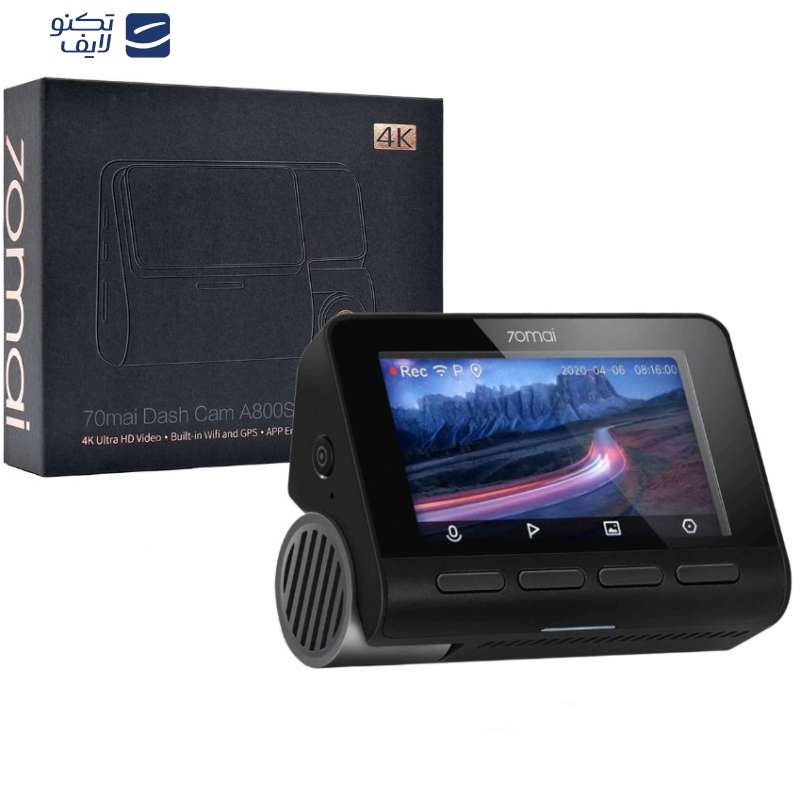 دوربین فیلم برداری خودرو سوِنتی مِی مدل 70maI Dash Cam 4K + GPS  A800S  دوربین فیلم برداری خودرو سوِنتی مِی مدل 70maI Dash Cam 4K + GPS  A800S