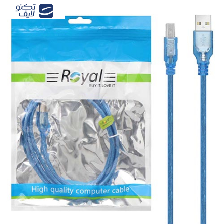 کابل USB پرینتر رویال مدل شیلددار طول 3 متر کابل USB پرینتر رویال مدل شیلددار طول 3 متر