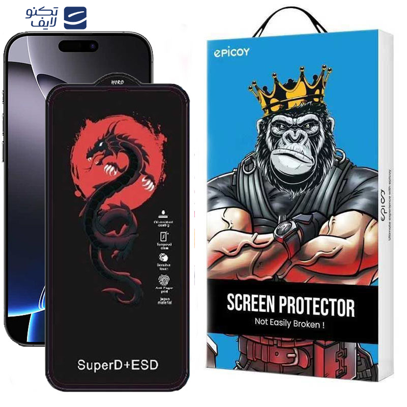 محافظ صفحه نمایش اپیکوی مدل Dragon ESD مناسب برای گوشی موبایل اپل iPhone 16 Pro Max محافظ صفحه نمایش اپیکوی مدل Dragon ESD مناسب برای گوشی موبایل اپل iPhone 16 Pro Max