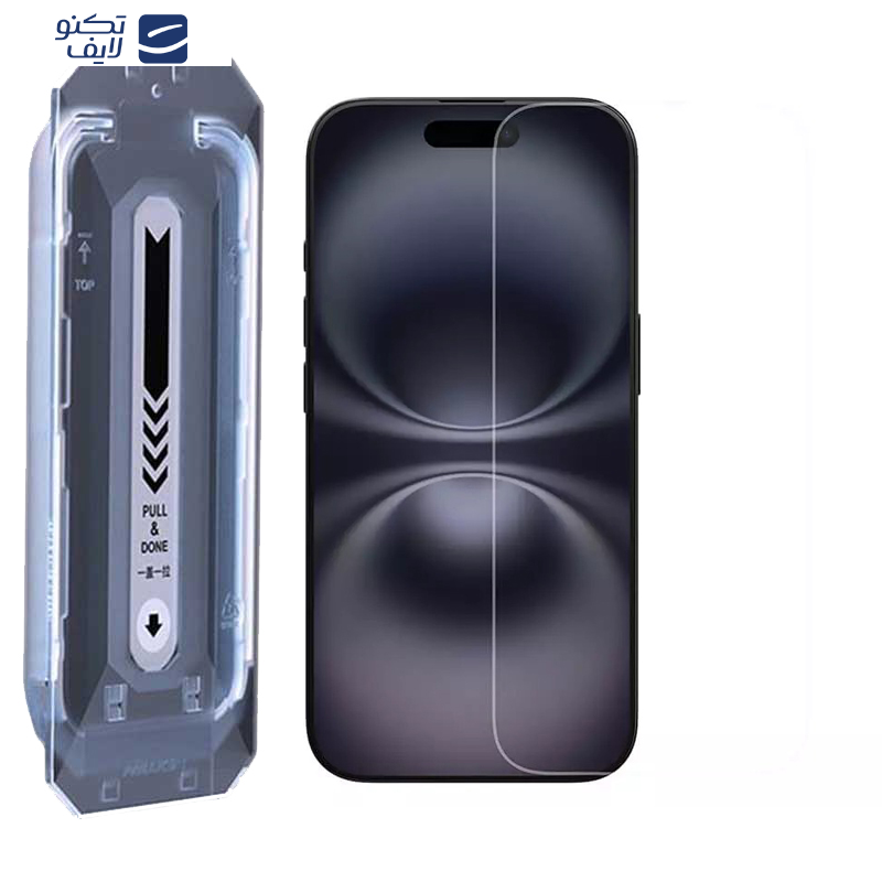 محافظ صفحه نمایش نیلکین مدل H Plus Pro مناسب برای گوشی موبایل اپل iPhone 16/15 به همراه کیت نصب آسان محافظ صفحه نمایش نیلکین مدل H Plus Pro مناسب برای گوشی موبایل اپل iPhone 16/15 به همراه کیت نصب آسان