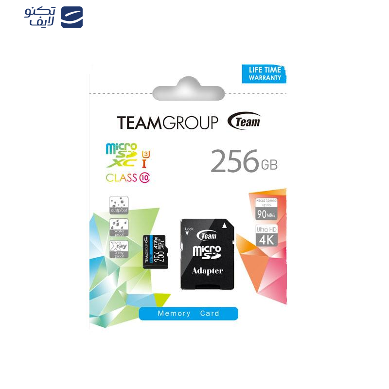 کارت حافظه microSDXC تیم گروپ مدل ELITE کلاس 10 استاندارد UHS-I U3 سرعت 90MBps ظرفیت 256 گیگابایت کارت حافظه microSDXC تیم گروپ مدل ELITE کلاس 10 استاندارد UHS-I U3 سرعت 90MBps ظرفیت 256 گیگابایت