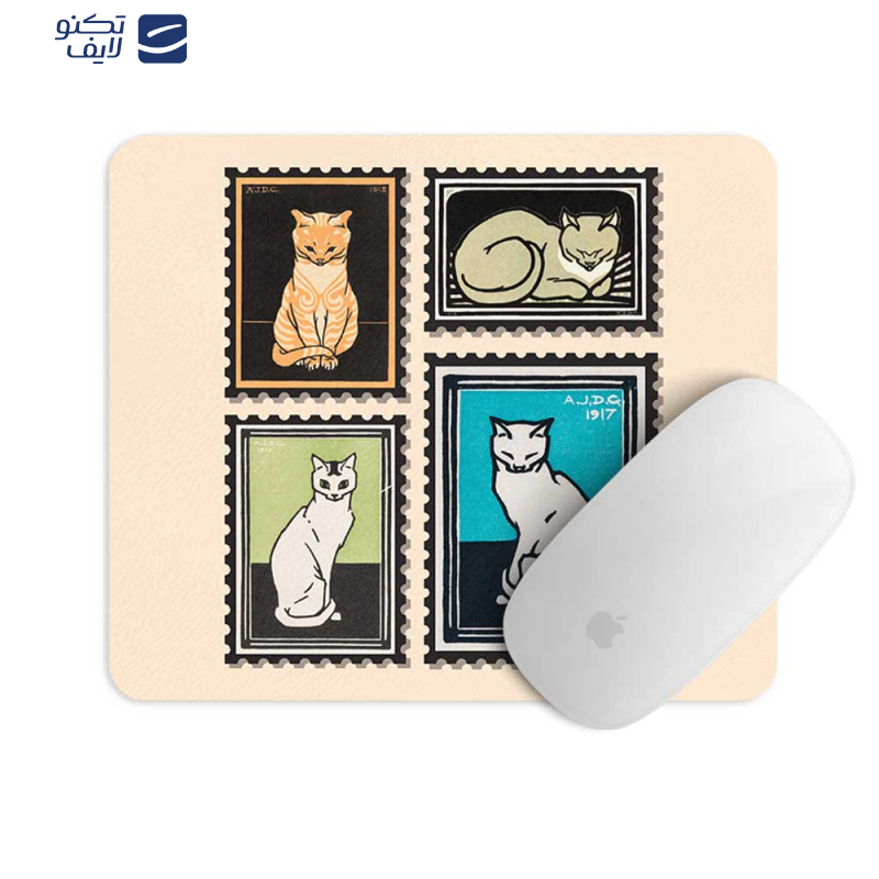 پد موس مستر پیکد طرح تمبر گربه کد PCD-MP1008 پد موس مستر پیکد طرح تمبر گربه کد PCD-MP1008