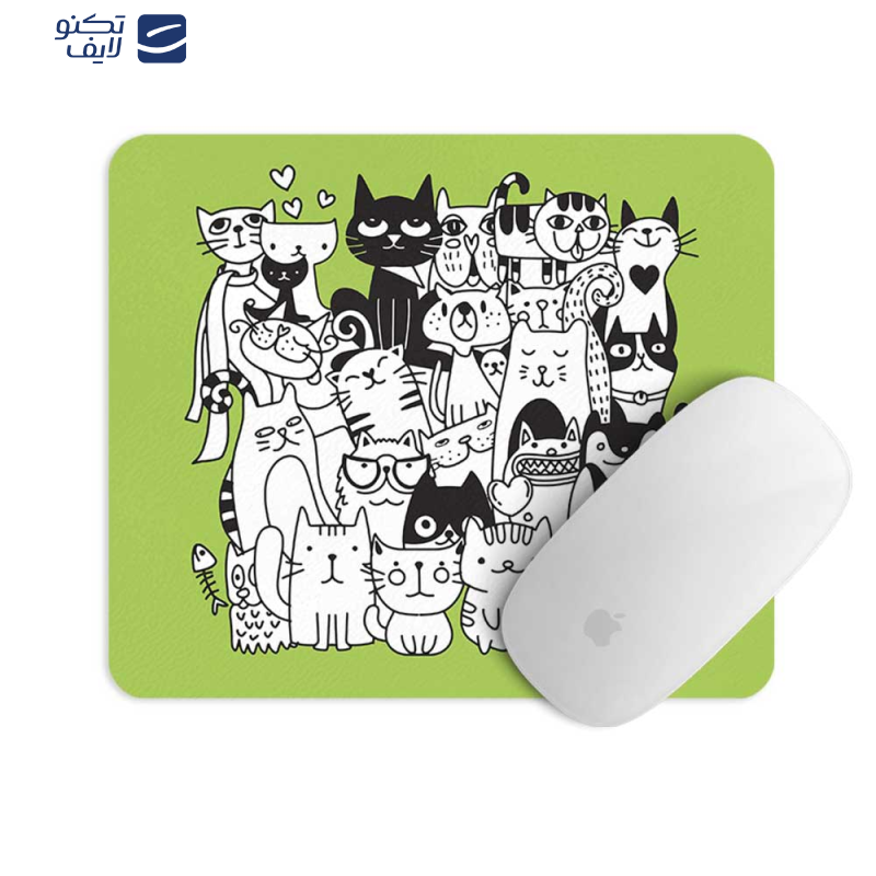 پد موس مستر پیکد طرح گربه سبز کد PCD-MP1003 پد موس مستر پیکد طرح گربه سبز کد PCD-MP1003