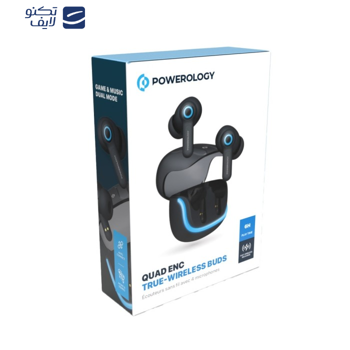 هندزفری پاورولوجی مدل  Quad ENC RGB هندزفری پاورولوجی مدل  Quad ENC RGB