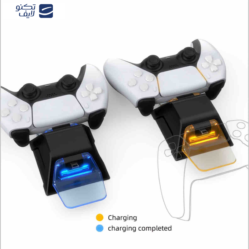 پایه شارژر دسته بازی دابی مدل ps-5 پایه شارژر دسته بازی دابی مدل ps-5