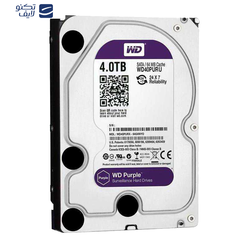 هارددیسک اینترنال وسترن دیجیتال مدل Purple WD42PURU ظرفیت 4 ترابایت هارددیسک اینترنال وسترن دیجیتال مدل Purple WD42PURU ظرفیت 4 ترابایت