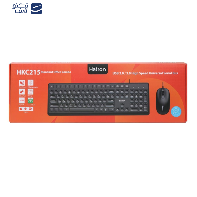 کیبورد و ماوس هترون مدل HKC215 کیبورد و ماوس هترون مدل HKC215