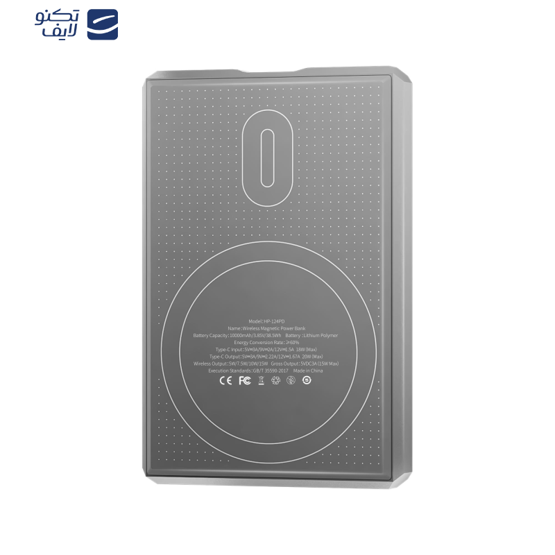 پاوربانک هیسکا مدل HP-124PD ظرفیت 10000 میلی آمپر ساعت  پاوربانک هیسکا مدل HP-124PD ظرفیت 10000 میلی آمپر ساعت