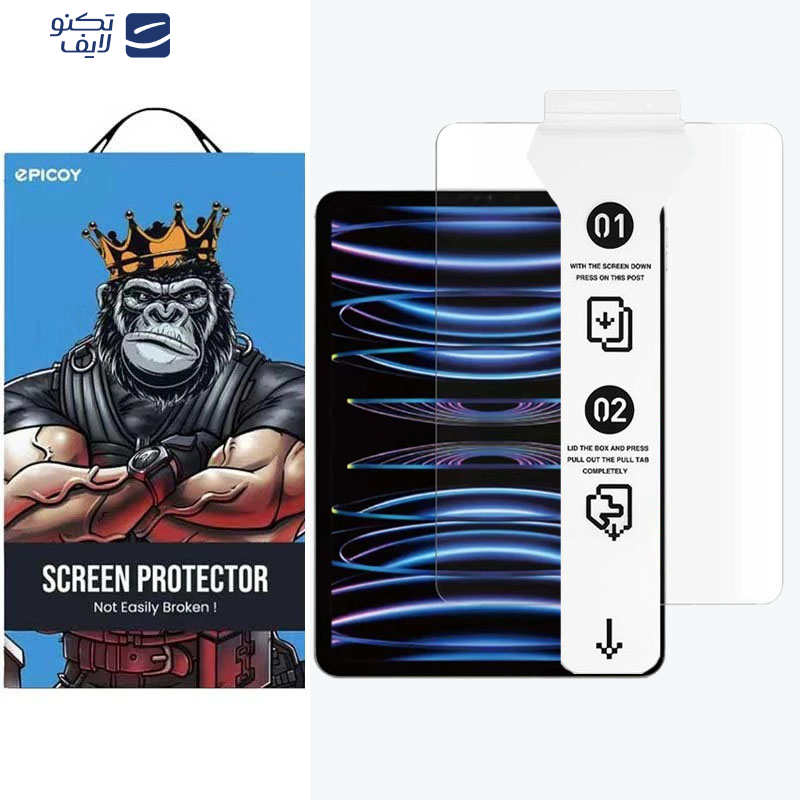 محافظ صفحه نمایش 5D اپیکوی مدل Super Power Easy install مناسب برای تبلت اپل iPad Pro 12.9 2022/2021/2020/2018 محافظ صفحه نمایش 5D اپیکوی مدل Super Power Easy install مناسب برای تبلت اپل iPad Pro 12.9 2022/2021/2020/2018