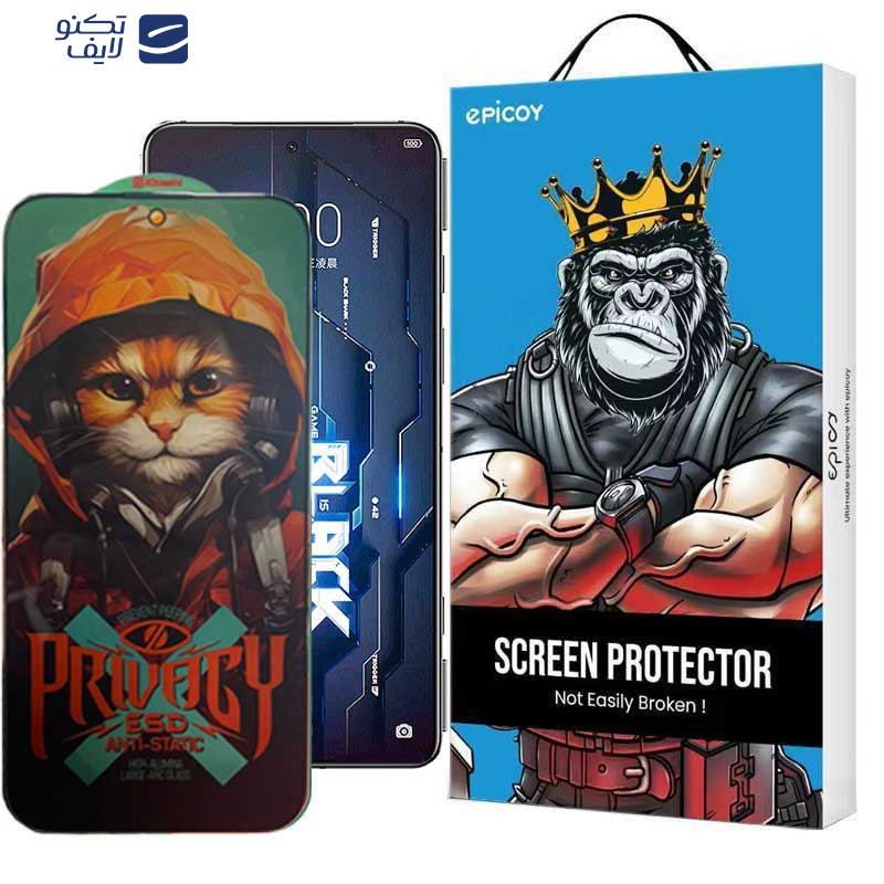 محافظ صفحه نمایش حریم شخصی اپیکوی مدل Privacy Hoodie Cat مناسب برای گوشی موبایل شیائومی Black Shark 5 Pro/5/4Pro/4/3/3S