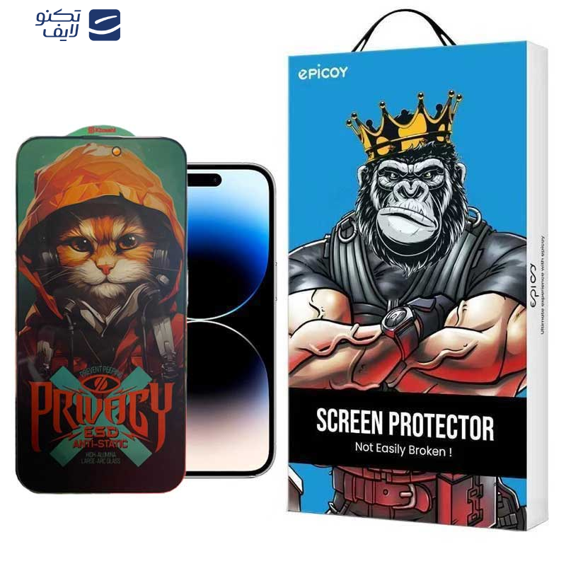 محافظ صفحه نمایش حریم شخصی اپیکوی مدل  Privacy Hoodie Cat مناسب برای گوشی موبایل اپل iPhone 15 Pro محافظ صفحه نمایش حریم شخصی اپیکوی مدل  Privacy Hoodie Cat مناسب برای گوشی موبایل اپل iPhone 15 Pro