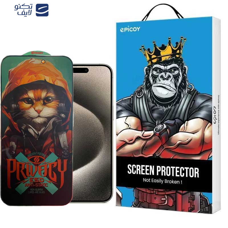 محافظ صفحه نمایش حریم شخصی اپیکوی مدل Privacy Hoodie Cat مناسب برای گوشی موبایل اپل iPhone 15 Pro Max محافظ صفحه نمایش حریم شخصی اپیکوی مدل Privacy Hoodie Cat مناسب برای گوشی موبایل اپل iPhone 15 Pro Max