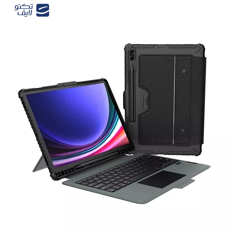 کیف کلاسوری کیبورددار نیلکین مدل Bumper Combo Backlit Keyboard مناسب برای تبلت سامسونگ Galaxy Tab S10 Plus/S9 Plus/S8 Plus/S7 Plus/S7 Fe کیف کلاسوری کیبورددار نیلکین مدل Bumper Combo Backlit Keyboard مناسب برای تبلت سامسونگ Galaxy Tab S10 Plus/S9 Plus/S8 Plus/S7 Plus/S7 Fe