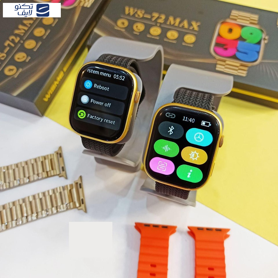 ساعت هوشمند مدل WS 72 MAX دارای قابلیت پشتیبانی از زبان فارسی در منو و سیستم عامل به همراه بند فلزی ساعت هوشمند مدل WS 72 MAX دارای قابلیت پشتیبانی از زبان فارسی در منو و سیستم عامل به همراه بند فلزی