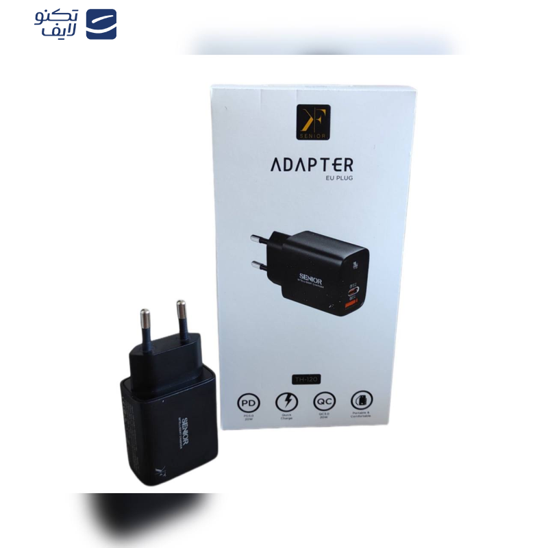 شارژر دیواری 20وات کی اف-سنیور مدل TH-120 شارژر دیواری 20وات کی اف-سنیور مدل TH-120