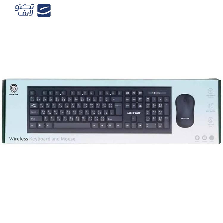 کیبورد و ماوس بی سیم گرین لاین مدل GNWS24GKEYMBK کیبورد و ماوس بی سیم گرین لاین مدل GNWS24GKEYMBK